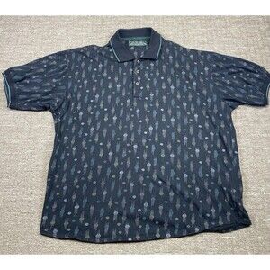 AXIS Polo Men's XL Black Abstract Print Short Sleeve Collared Golf Collections